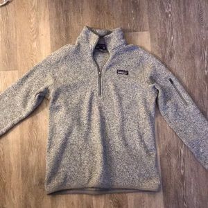 Grey quarter zip pullover